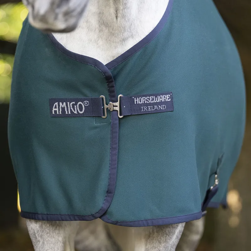 Amigo Pony Jersey Cooler Rug - Dynasty Green/Navy/Silver-1