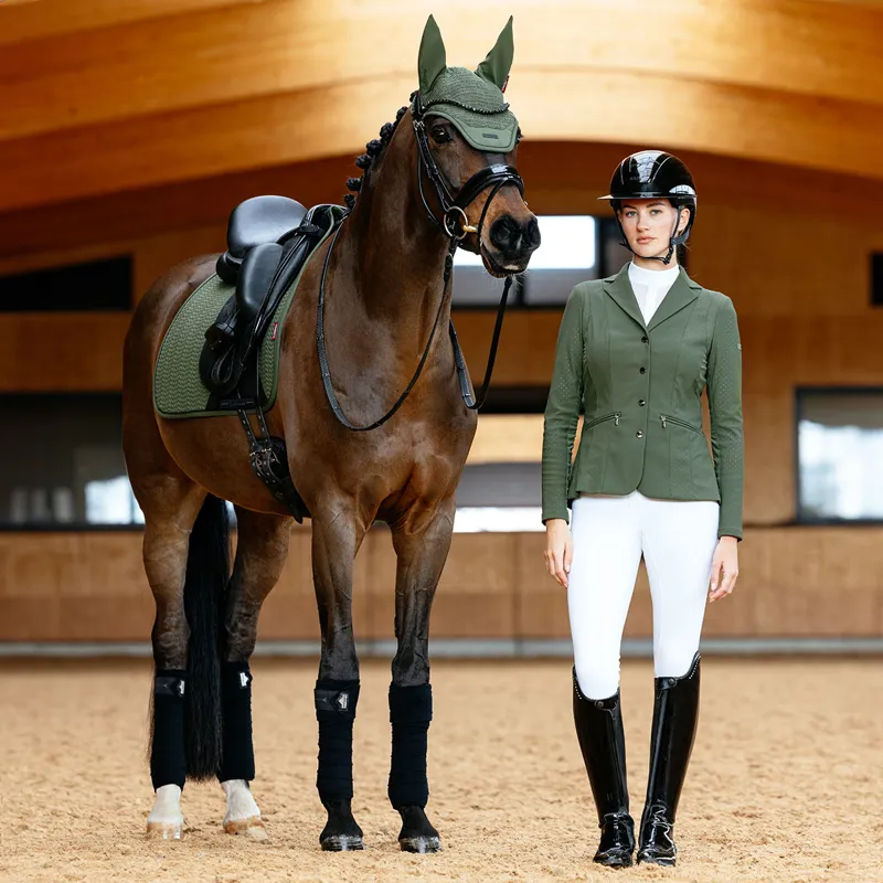 LeMieux Jessica Mesh Womens Show Jacket - Pine Green-4