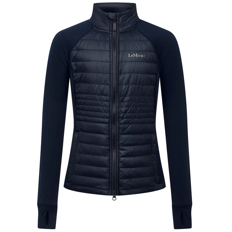 LeMieux Young Rider Josephine Junior Hybrid Quilted Jacket - Navy-1