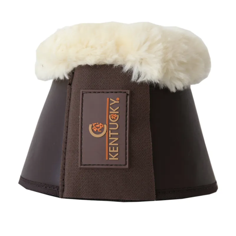 Kentucky Sheepskin Leather Overreach Boots - Brown/Natural