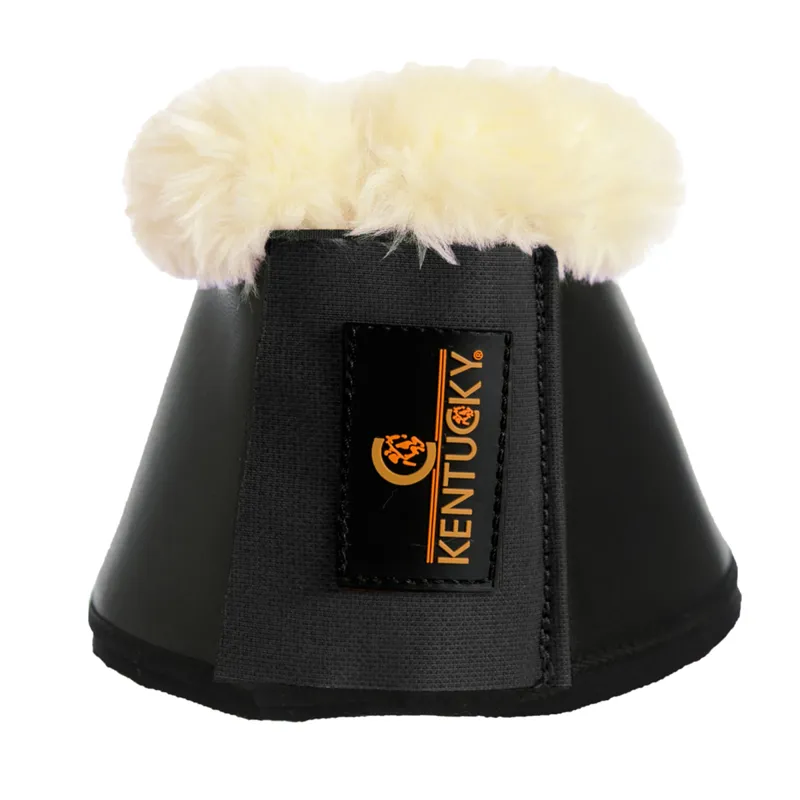 Kentucky Sheepskin Leather Overreach Boots - Black/Natural