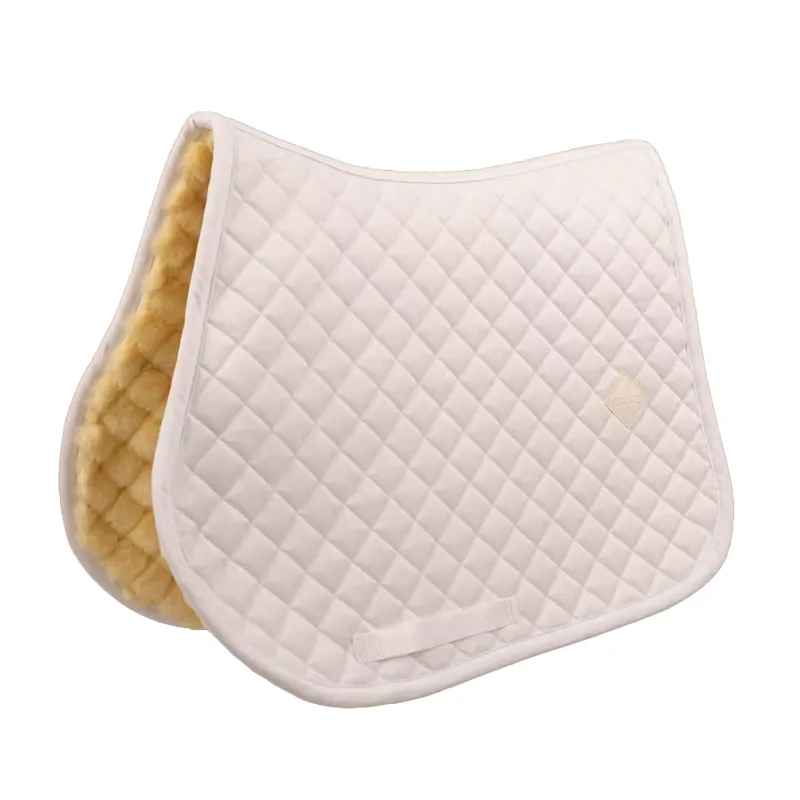 Kentucky Skin Friendly Sheepskin Diamond Jumping Saddlecloth - White