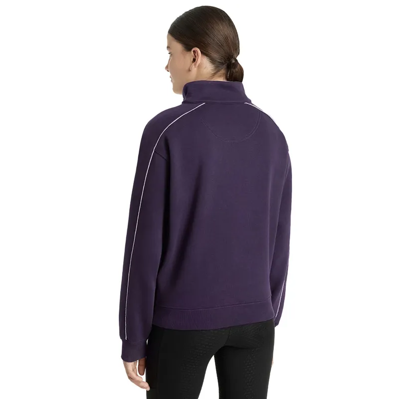 LeMieux Young Rider Kate Quarter Zip Junior Sweatshirt - Juniper/Lilac-3