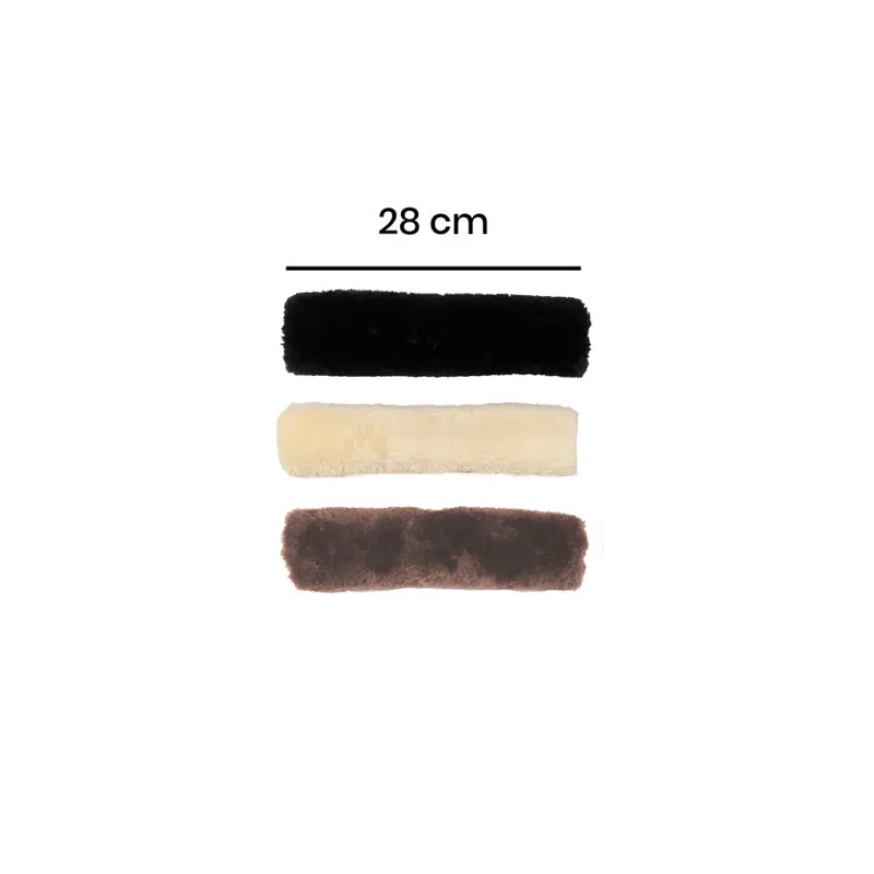 Kentucky Sheepskin Noseband Cover - Black-1