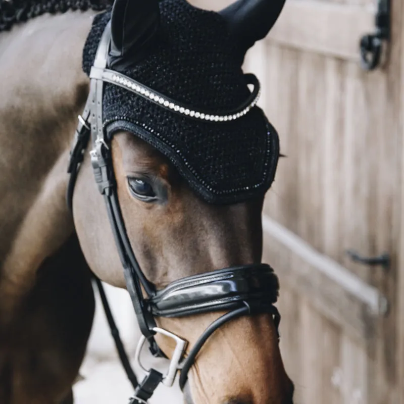 Kentucky Wellington Glitter Band Soundless Fly Veil - Black-1