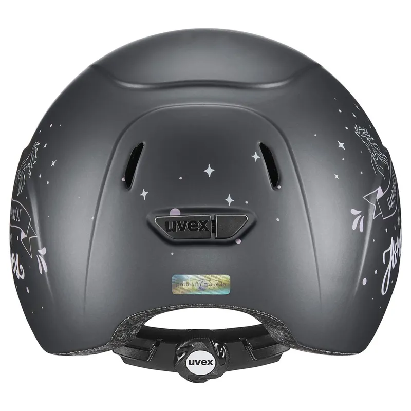 Uvex Kidoxx Dekor Riding Hat - Happiness Horses/Matt Anthracite-1