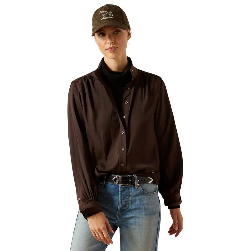 Ariat Country Kildwick Womens Blouse - Coffee Brown
