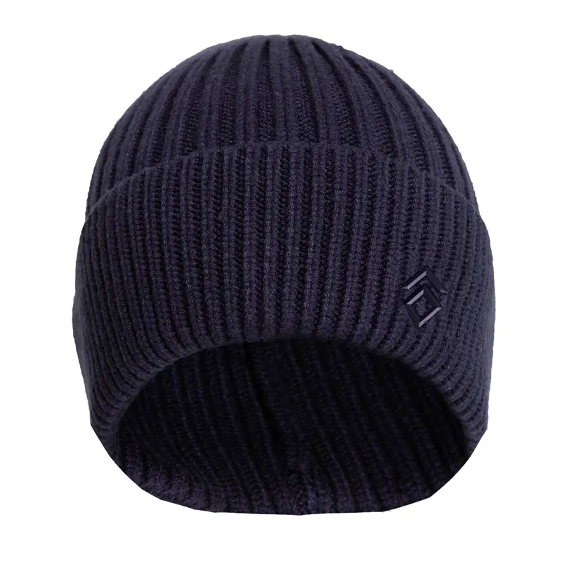 Aztec Diamond Knitted Beanie - Navy