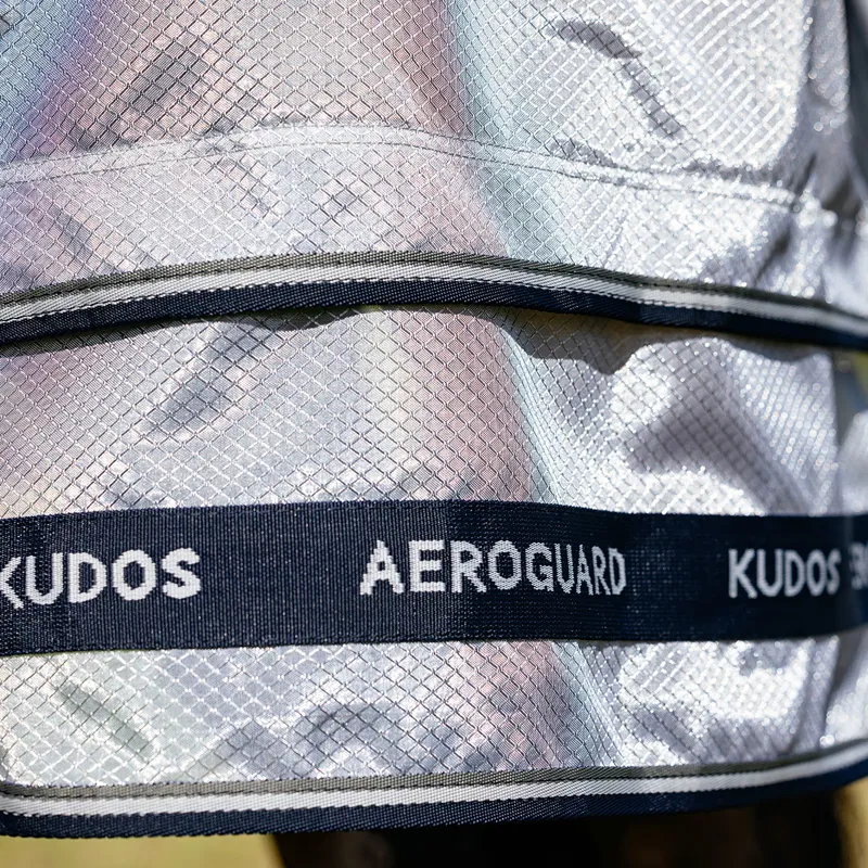 LeMieux Kudos AeroGuard Detachable Neck Fly Rug - Silver-4