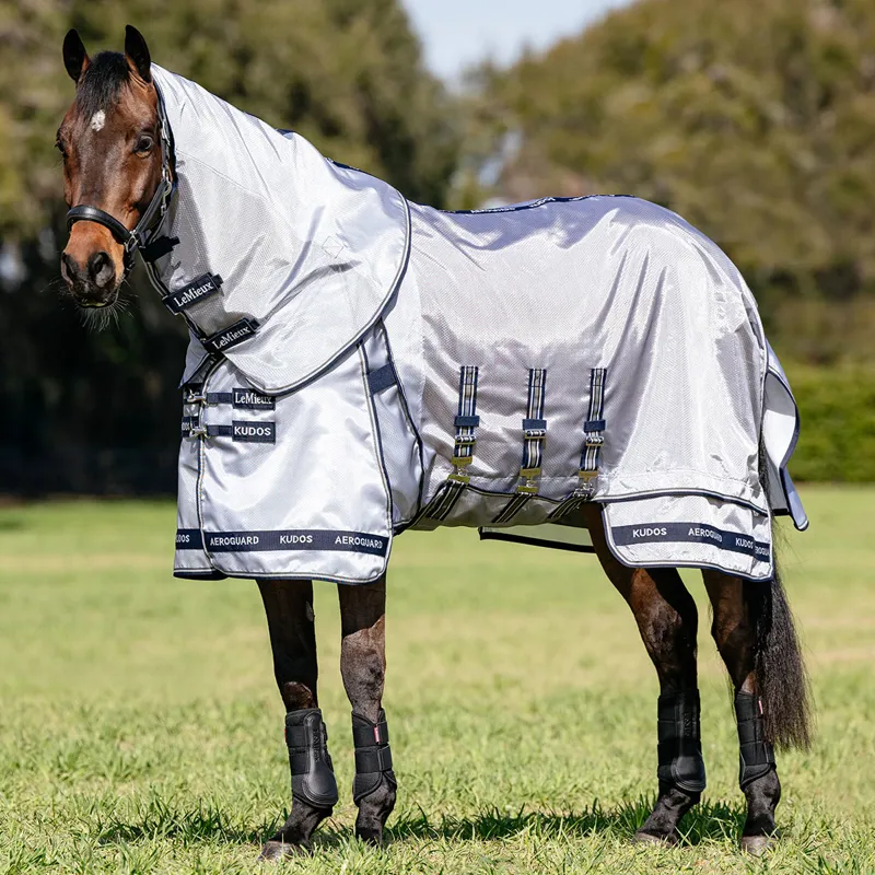 LeMieux Kudos AeroGuard Detachable Neck Fly Rug - Silver