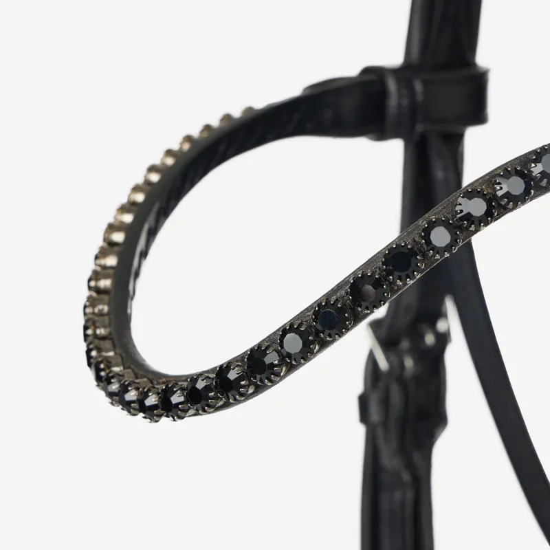 LeMieux Kudos Patent Rolled Dressage Bridle - Black-3