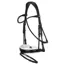 LeMieux Kudos Patent Rolled Dressage Bridle - Black/White