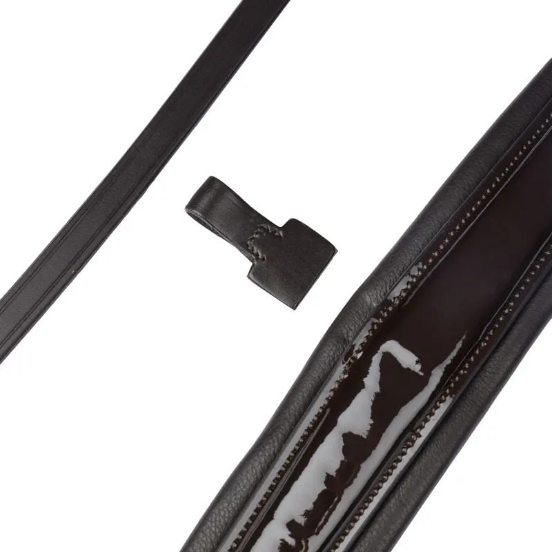 LeMieux Kudos Patent Rolled Dressage Bridle - Brown-2