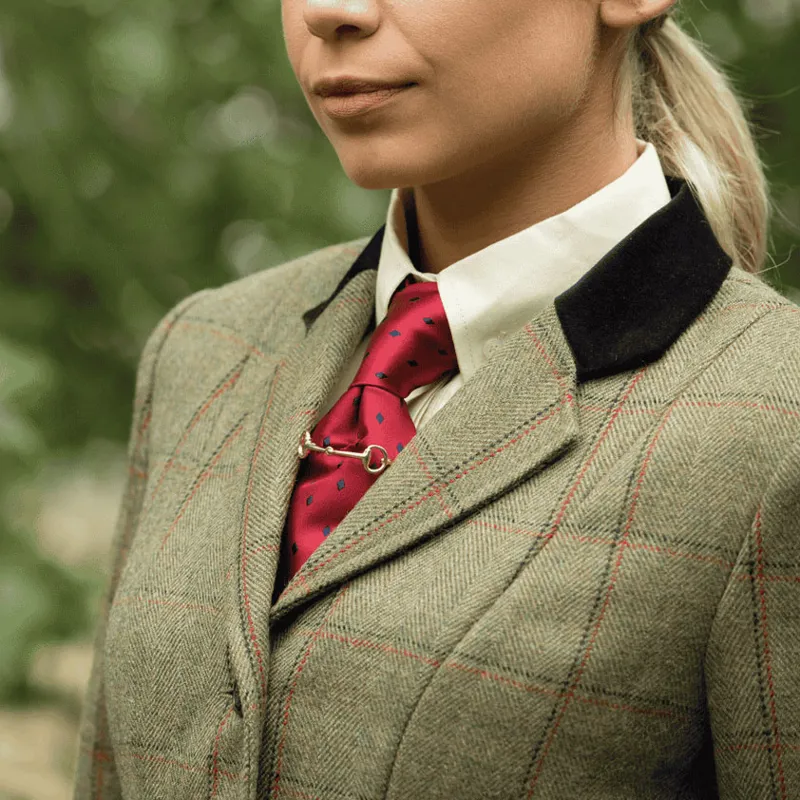 Equetech Launton Deluxe Womens Tweed Show Jacket - Green-3