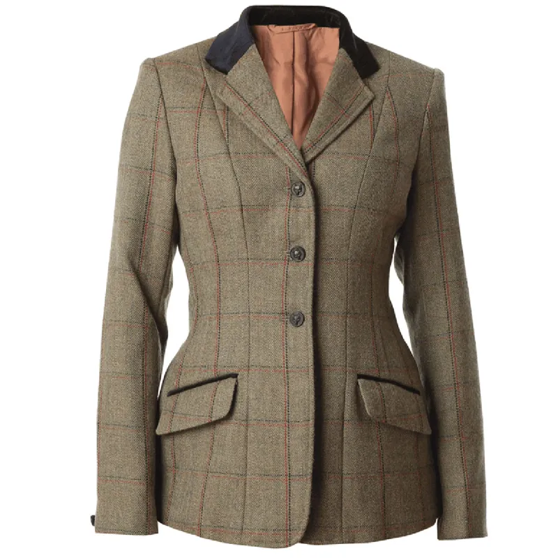 Equetech Launton Deluxe Womens Tweed Show Jacket - Green