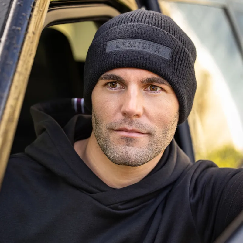 LeMieux Winter Mens Beanie Hat - Black-1