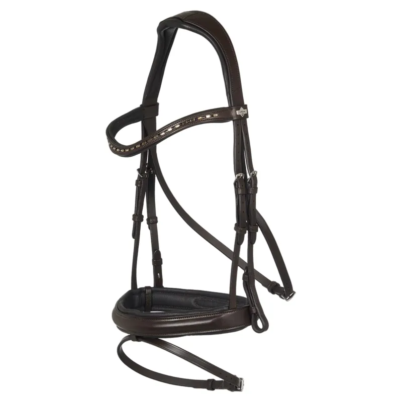 LeMieux Arika Anatomic Dressage Bridle - Brown/Silver-1