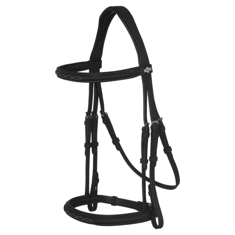 LeMieux Arika Classique Cavesson Bridle - Black/Silver-1