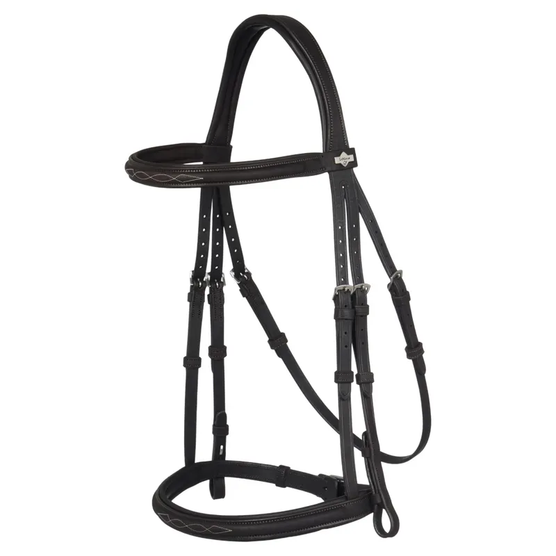 LeMieux Arika Classique Cavesson Bridle - Brown/Silver-1