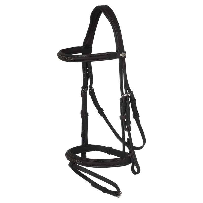 LeMieux Arika Classique Flash Bridle - Brown/Silver-1