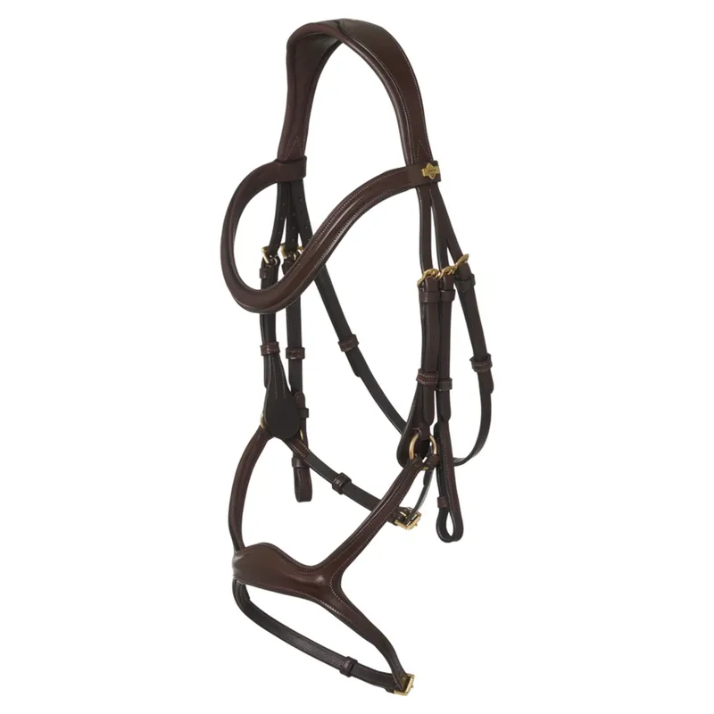 LeMieux Kudos Sport Bridle - Havana/Brass-1