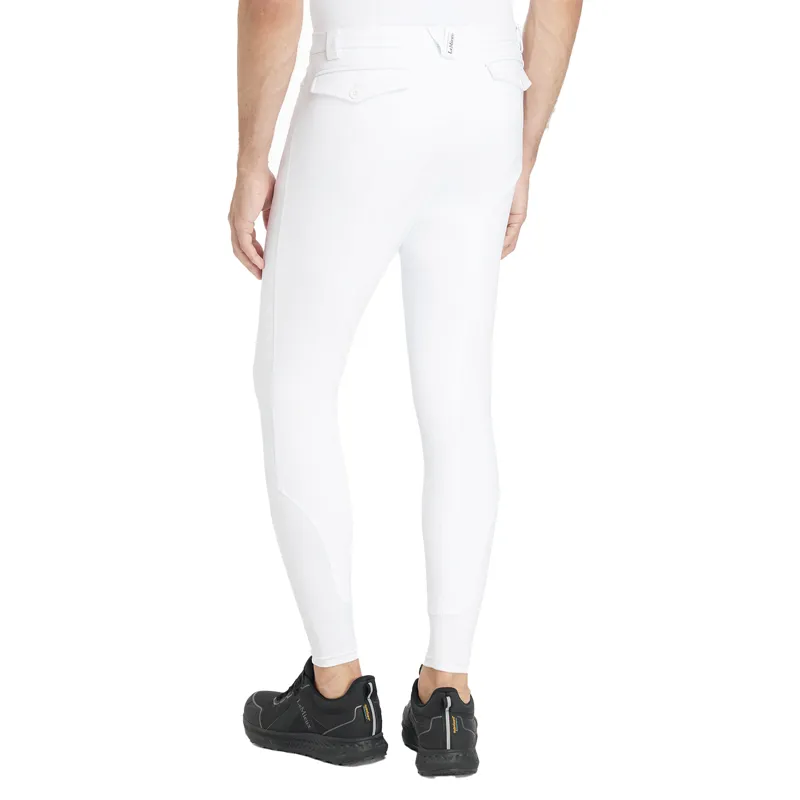 LeMieux Sport Knee Grip Mens Competition Breeches - White-2