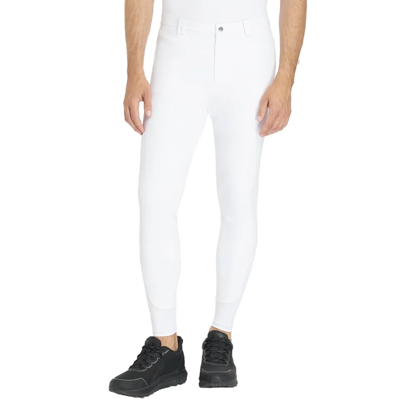 LeMieux Sport Knee Grip Mens Competition Breeches - White
