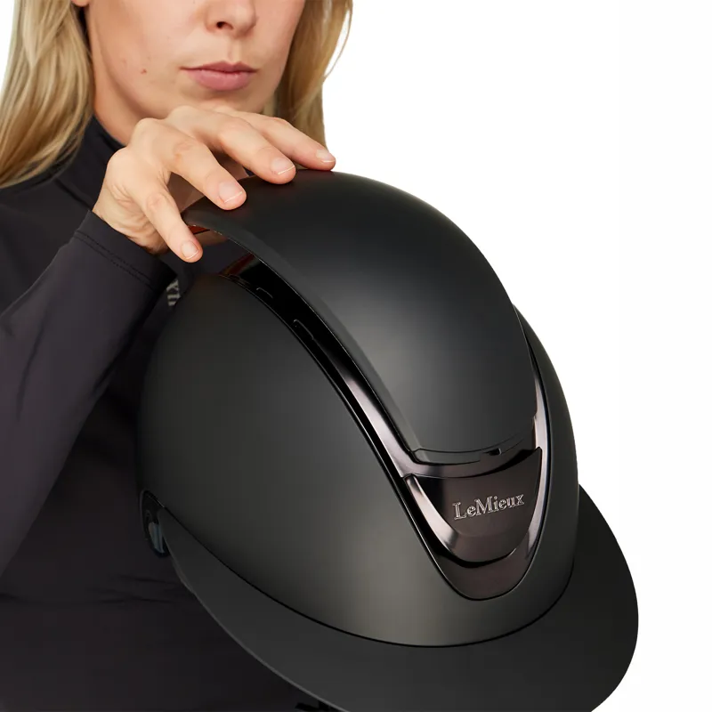 LeMieux Verv Helmet Panel - Matte Black-3