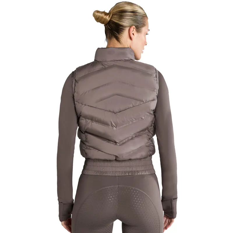 Aztec Diamond Lightweight Ladies Gilet - Fawn-4