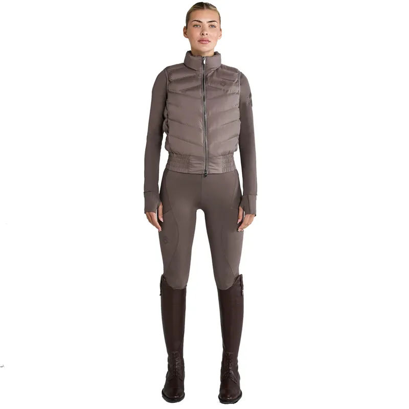 Aztec Diamond Lightweight Ladies Gilet - Fawn-5