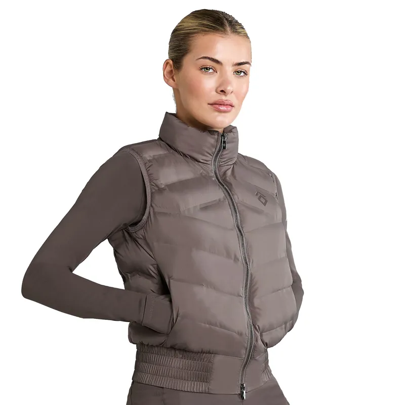 Aztec Diamond Lightweight Ladies Gilet - Fawn