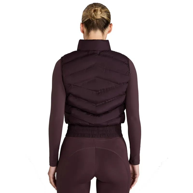 Aztec Diamond Lightweight Ladies Gilet - Deep Mauve-7