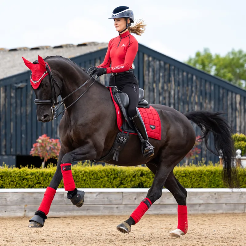 LeMieux Loire Classic Satin Dressage Square - Chilli-2