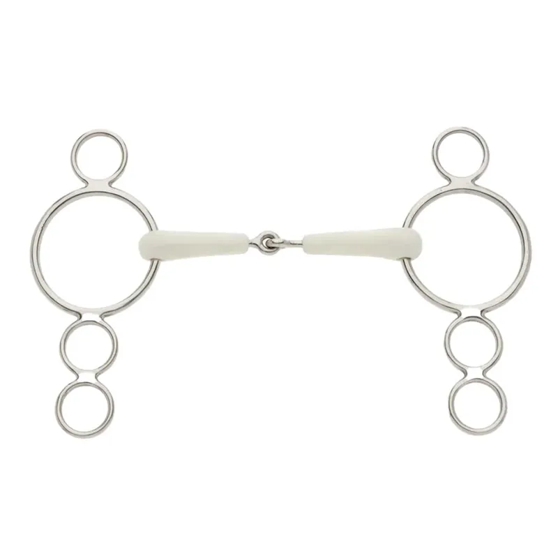Lorina Flexi Continental 3 Ring Jointed Dutch Gag Bit
