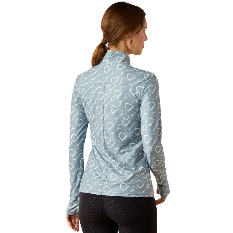Ariat Lowell 3.0 1/4 Zip Womens Base Layer - Hardwear Print-1