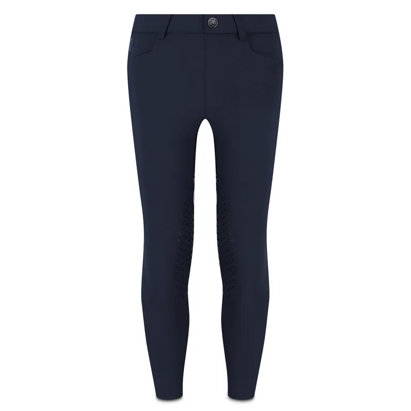 Kentucky Mexico Knee Grip Junior Boys Riding Tights - Navy-1