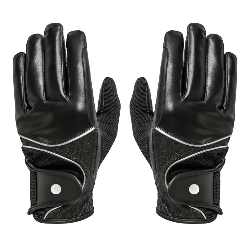 Mountain Horse Diamond Winter Riding Gloves - Silver/Black