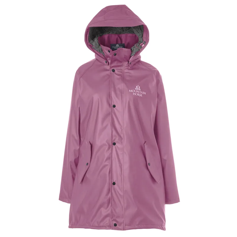 Mountain Horse Spirit Ladies Long Waterproof Jacket - Mauve Pink-1