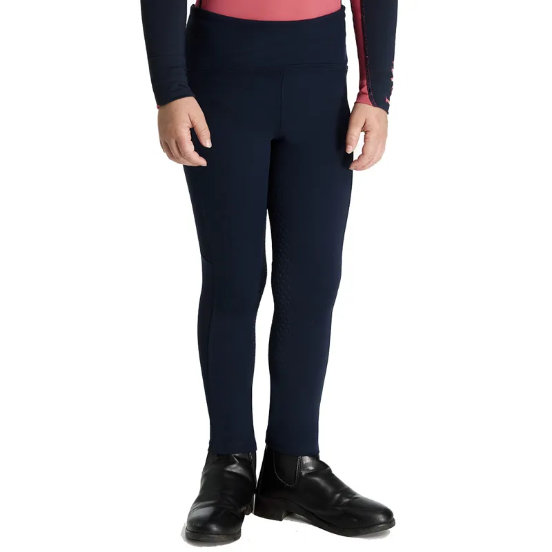 LeMieux Mini Nora Brushed Pull On Junior Riding Tights - Navy