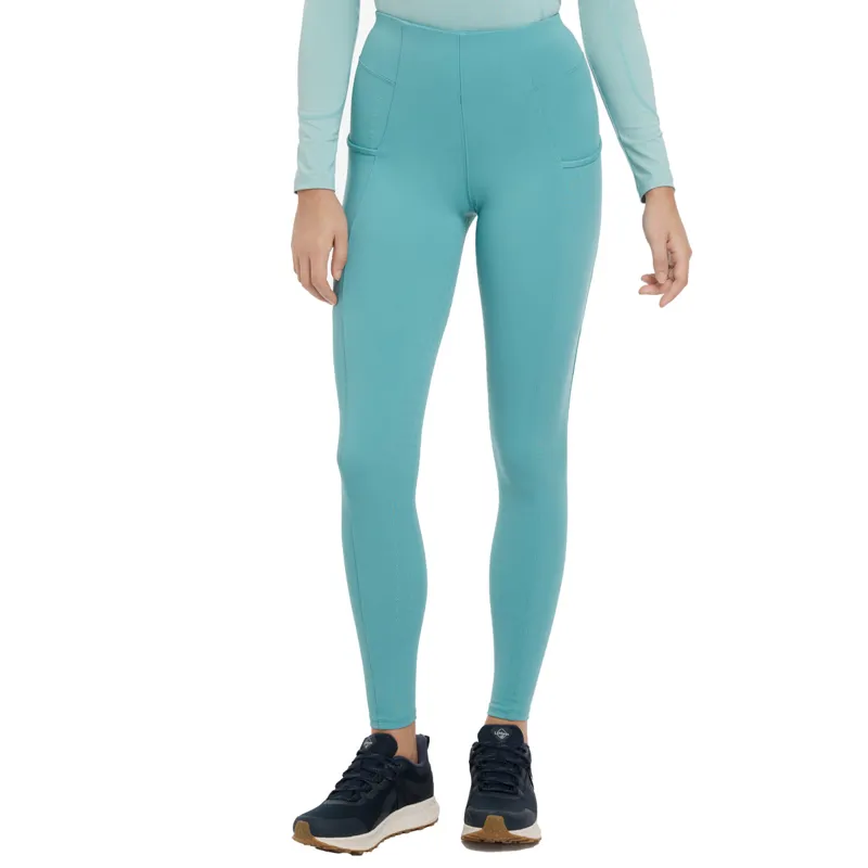 LeMieux Naomi Full Grip Pull On Riding Tights - Lagoon