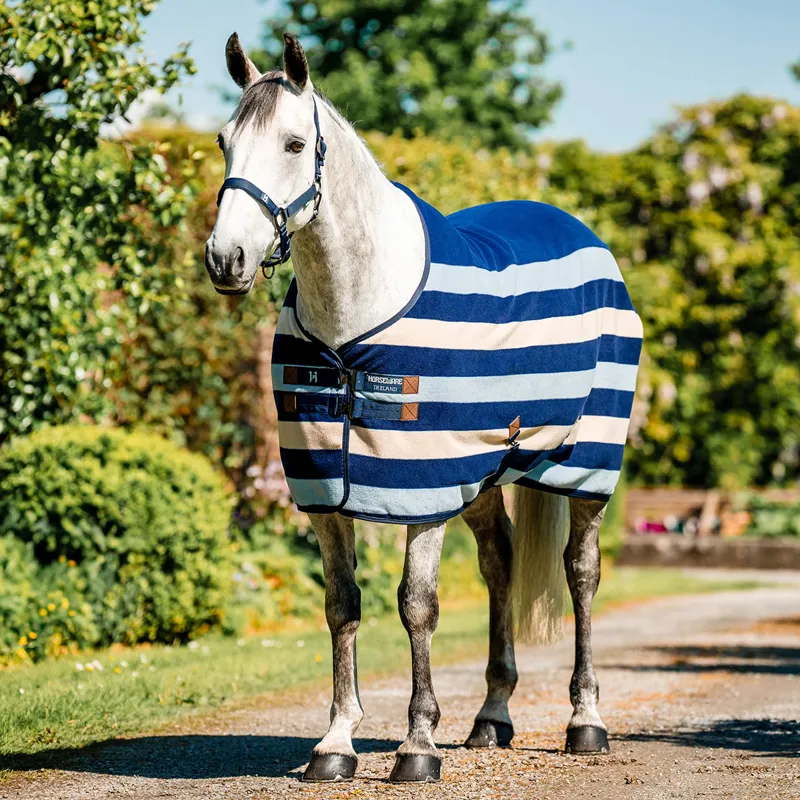 Horseware Newmarket Fleece Cooler Rug - Witney Navy-1