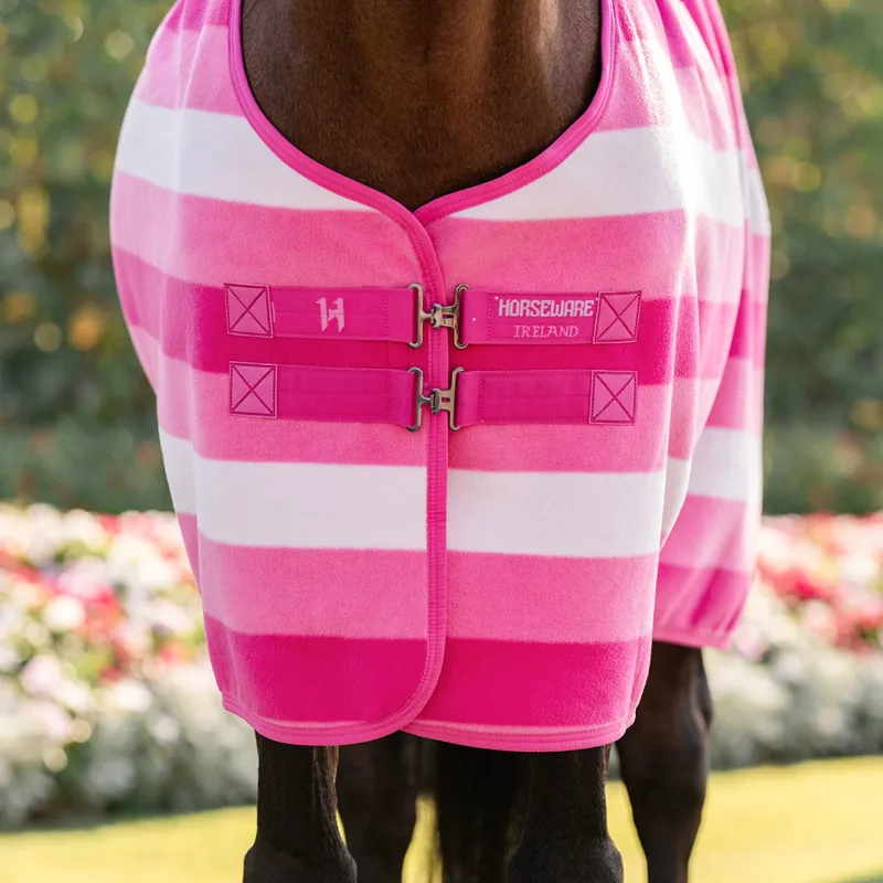 Horseware Newmarket Fleece Cooler Rug - Witney Pink-4