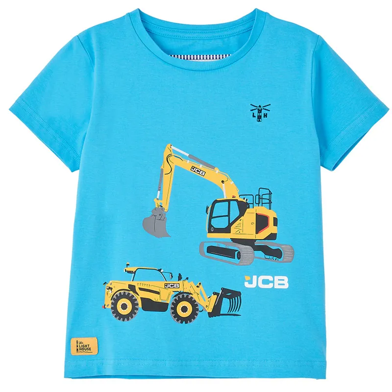 Lighthouse Oliver Junior Boys Short Sleeved Tee - JCB Print