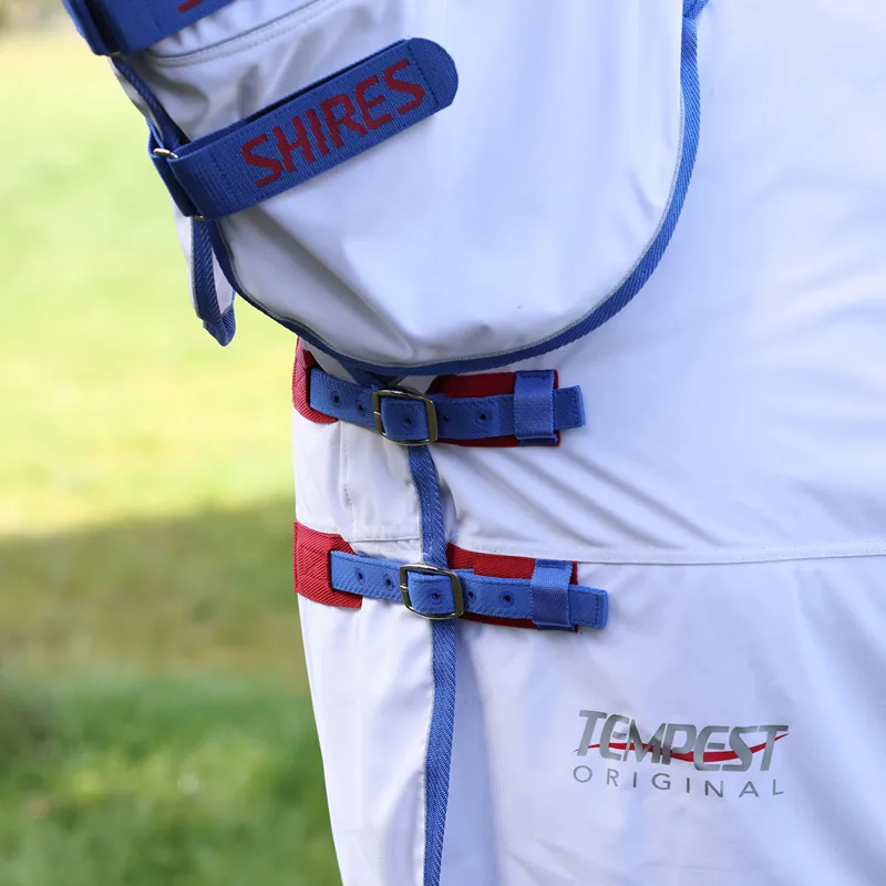 Shires Tempest Original Combo Neck Fly Rug - White-6