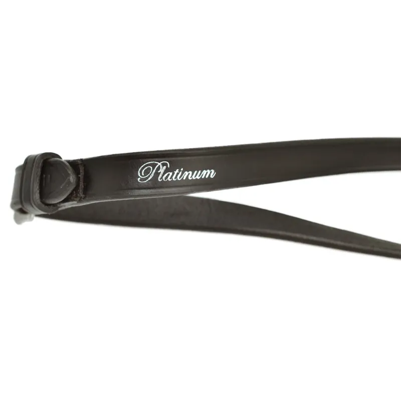 Dever Platinum Raised Dressage Reins - Brown-2