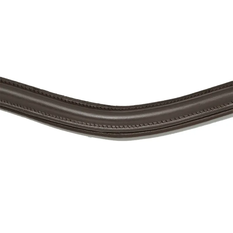 Dever Platinum Padded Shaped Raised Browband - Brown-1