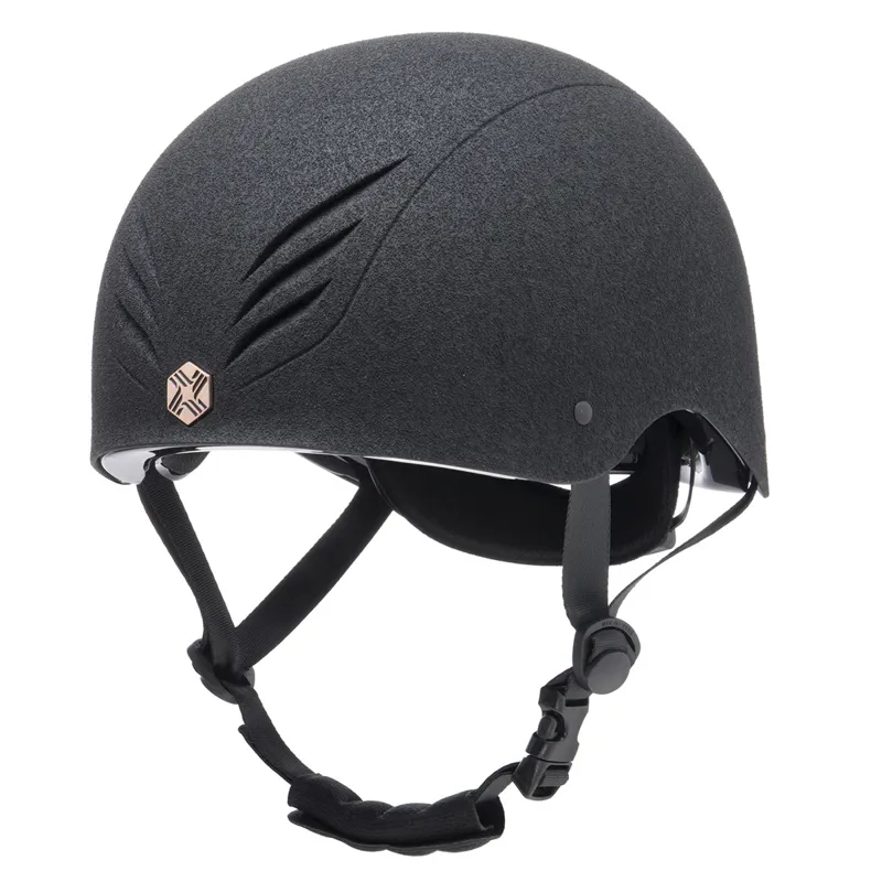 Charles Owen EQx Phoenix Skull Riding Hat - Black/Rose Gold-5