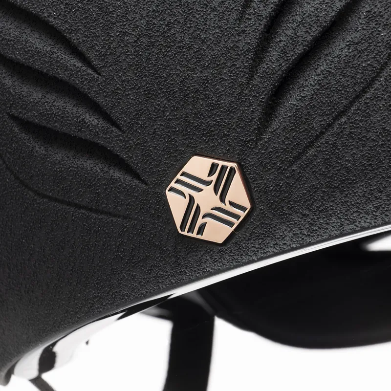 Charles Owen EQx Phoenix Skull Riding Hat - Black/Rose Gold-4