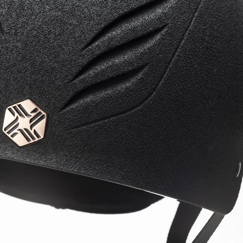 Charles Owen EQx Phoenix Skull Riding Hat - Black/Rose Gold-3