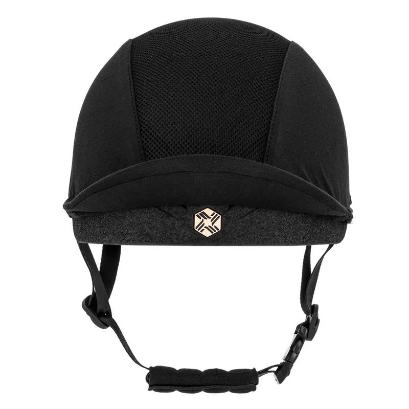 Charles Owen EQx Phoenix Skull Riding Hat - Black/Rose Gold-2
